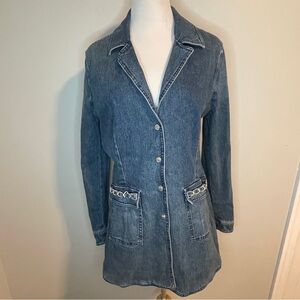St. John Sport by Marie Denim Blazer Jacket L